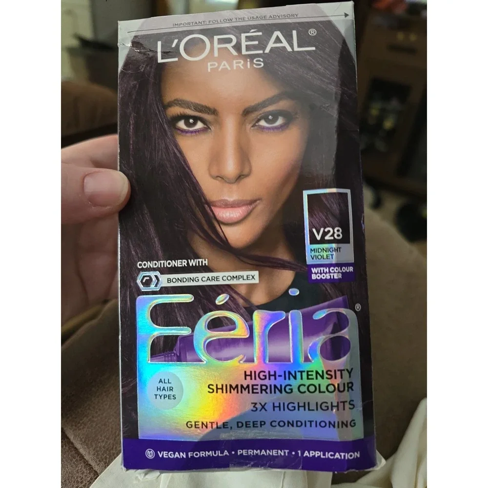 L'Oreal Paris Feria V28 Midnight Violet High-Intensity Shimmering Colour NIB